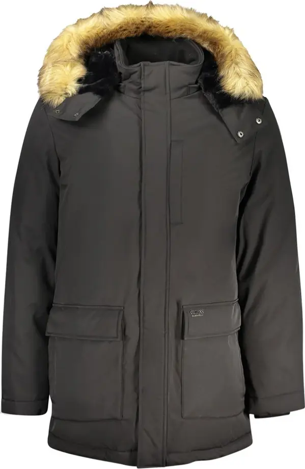 Black Polyester Mens Jacket