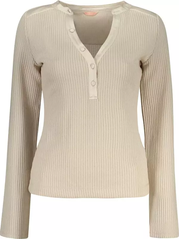 Beige Polyester Women Sweater