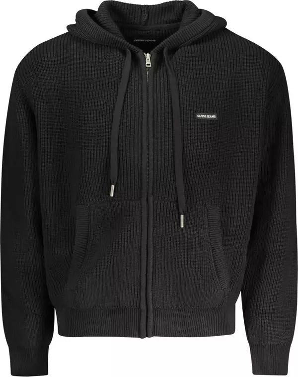 Black Organic Cotton Men's Cardigan