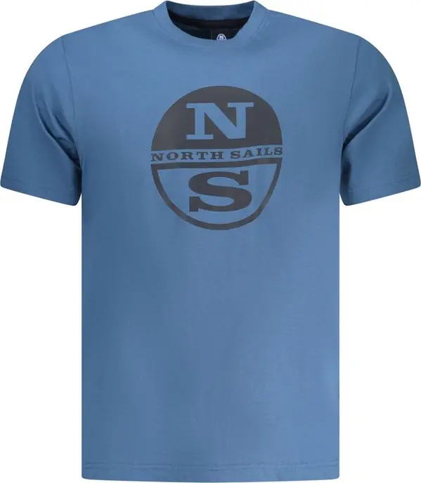 Blue Cotton Men T-Shirt
