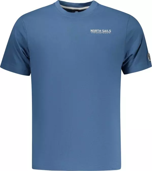 Blue Cotton Men T-Shirt