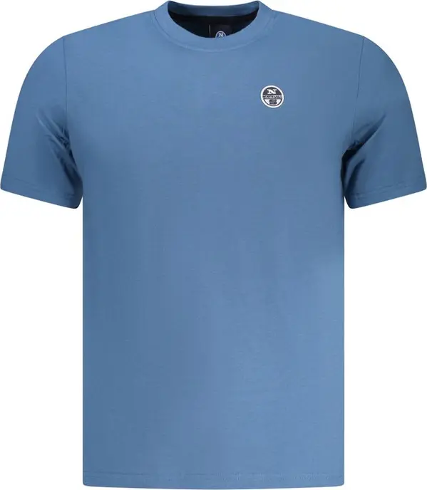 Blue Cotton Men's T-Shirt