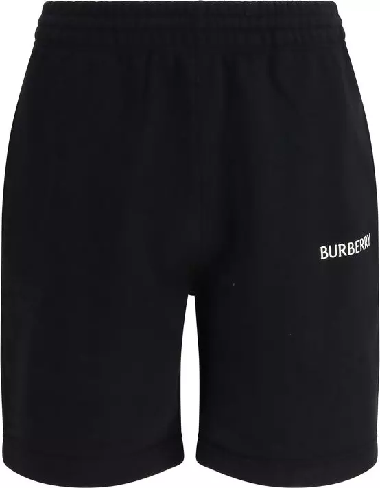 Black Cotton Bermuda Shorts
