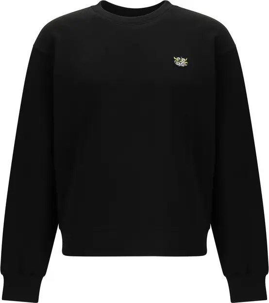 Black Cotton Sweatshirt
