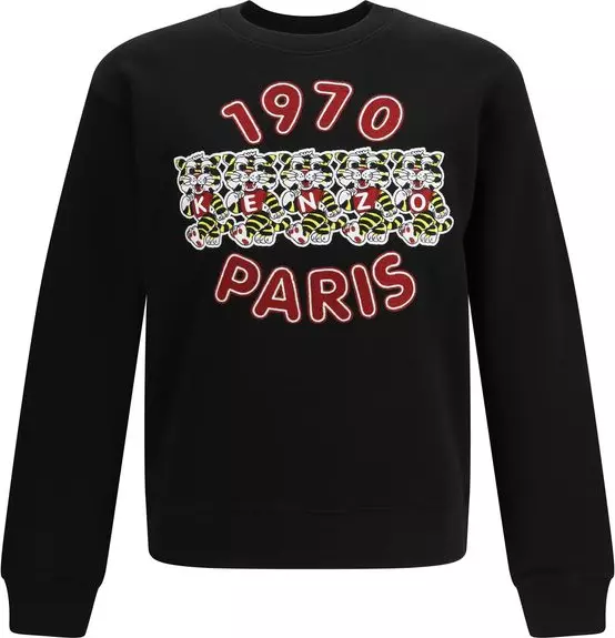 Black Cotton Sweatshirt