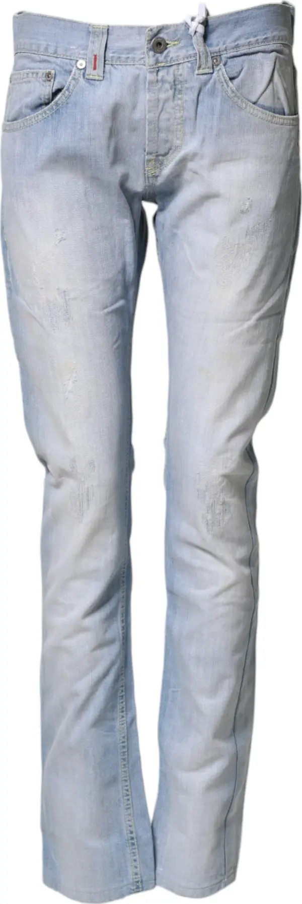 Light Blue Cotton Stretch Straight Denim Trouser Jeans