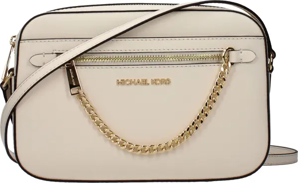 Beige Leather Crossbody Bag