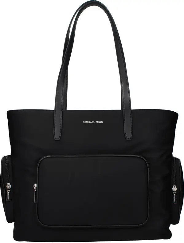 Black Fabric Shoulder Bag