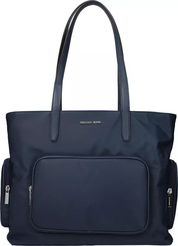 Blue Fabric Shoulder Bag