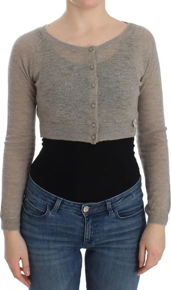 Beige Alpaca Leather Cardigan