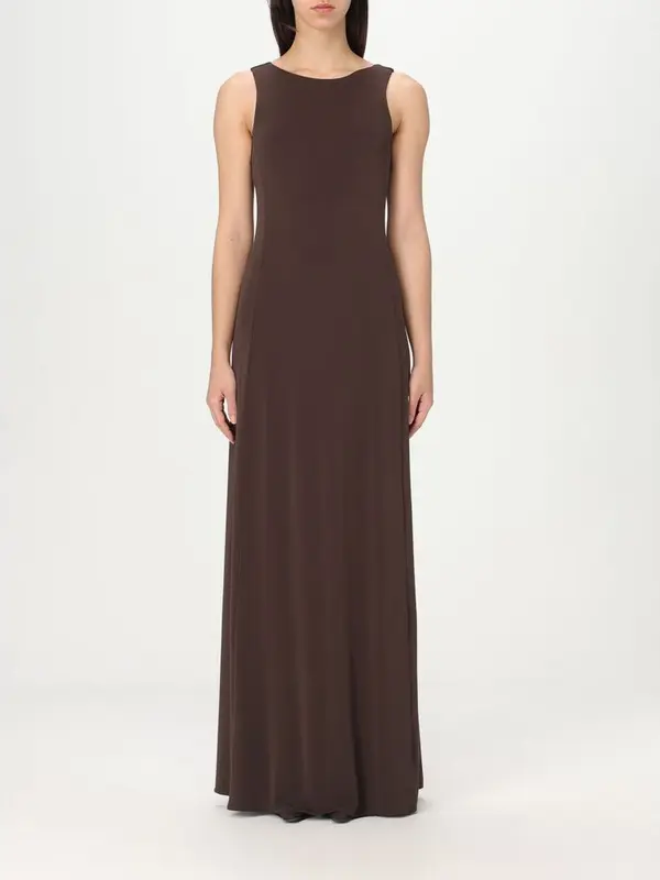 Brown Jersey Casual Dress