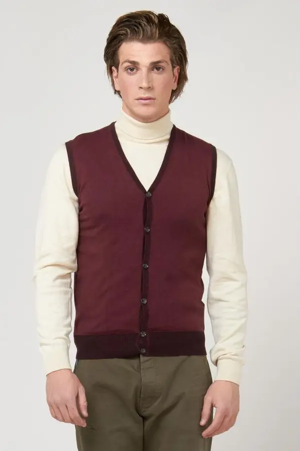 Bordeaux Cotton Waistcoat