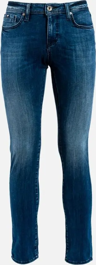 Blue Cotton Slim Fit Jeans
