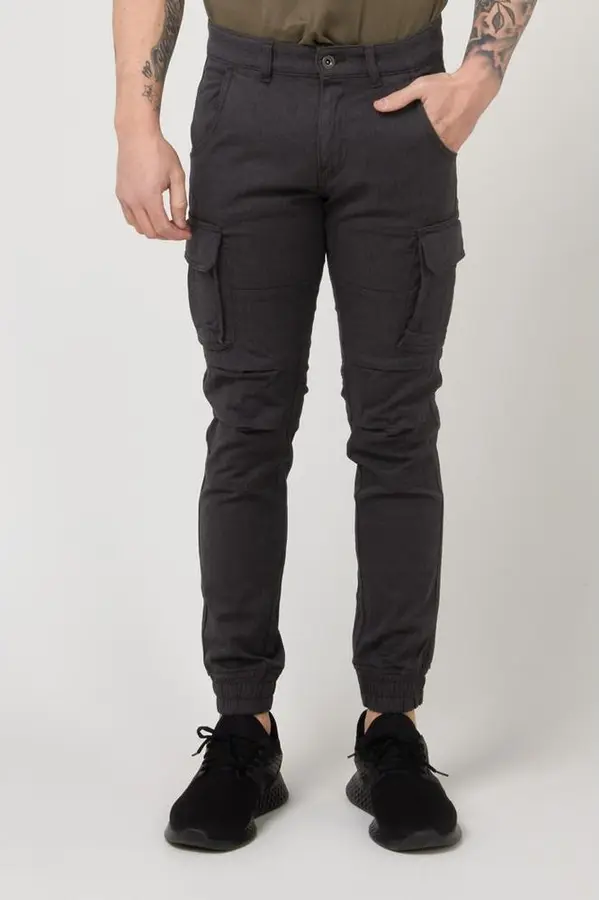 Brown Cotton Cargo Pants