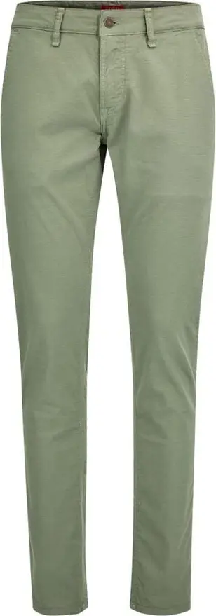 Green Cotton Casual Pants