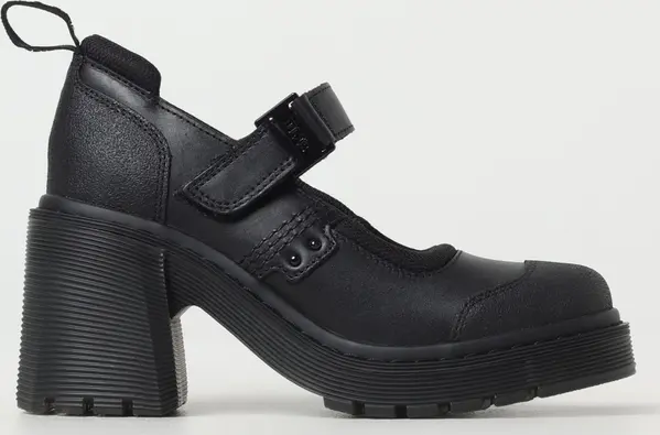 Black Leather Platform Pumps