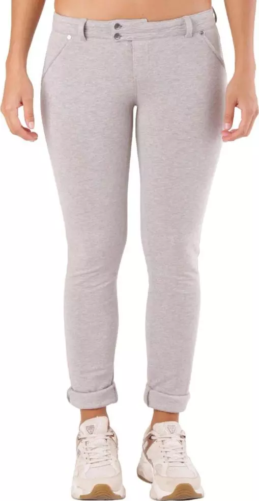 Gray Cotton Skinny Pants