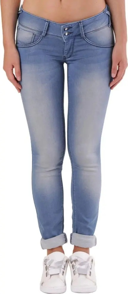 Blue Cotton Skinny Jeans