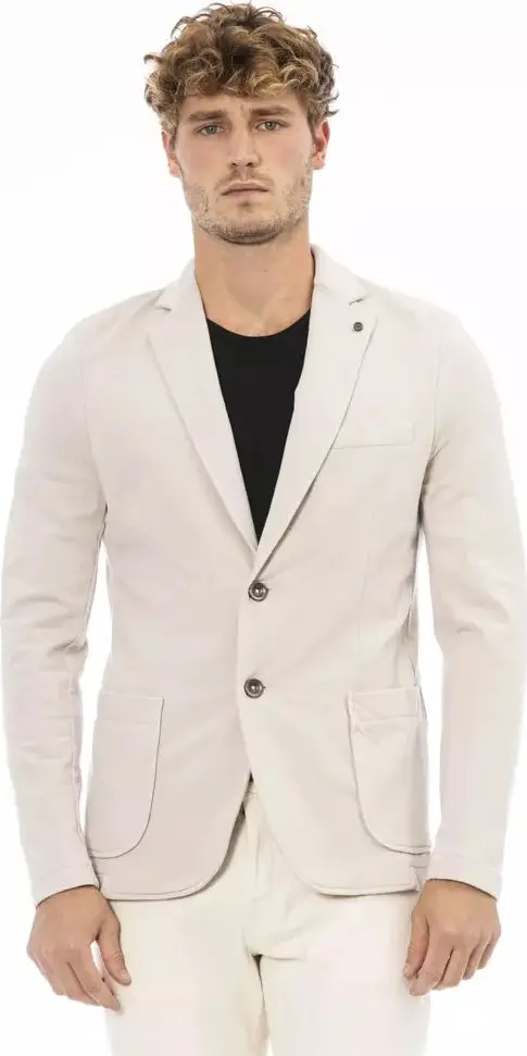 Beige Cotton Blazer