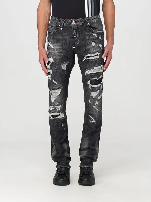 Gray Denim Slim Fit Jeans