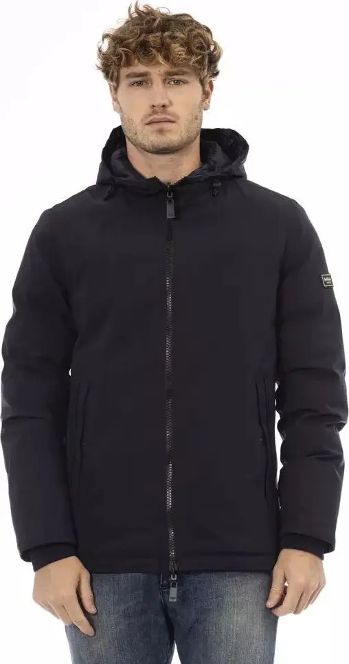 Blue Polyester Shell Jacket