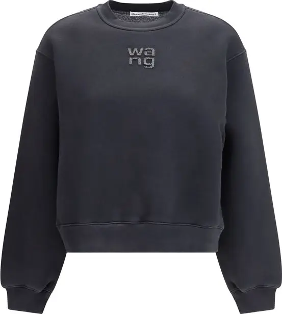 Black Cotton Sweatshirt