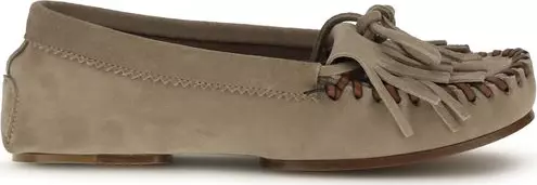 Gray Calf Leather Bos Taurus Moccassin