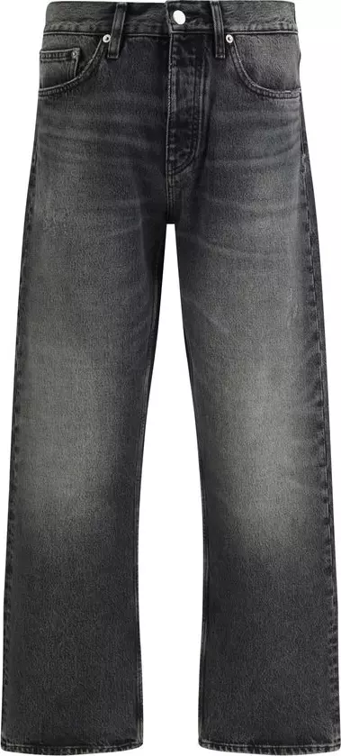 Black Cotton Relaxed Fit Jeans