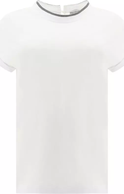 White Elastane T-Shirt