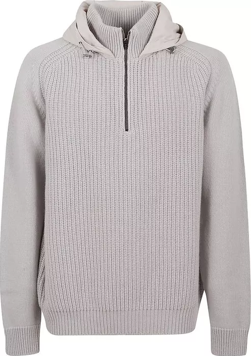 Gray Wool Hoodie
