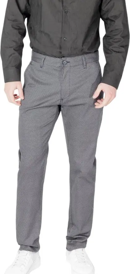Blue Cotton Skinny Pants