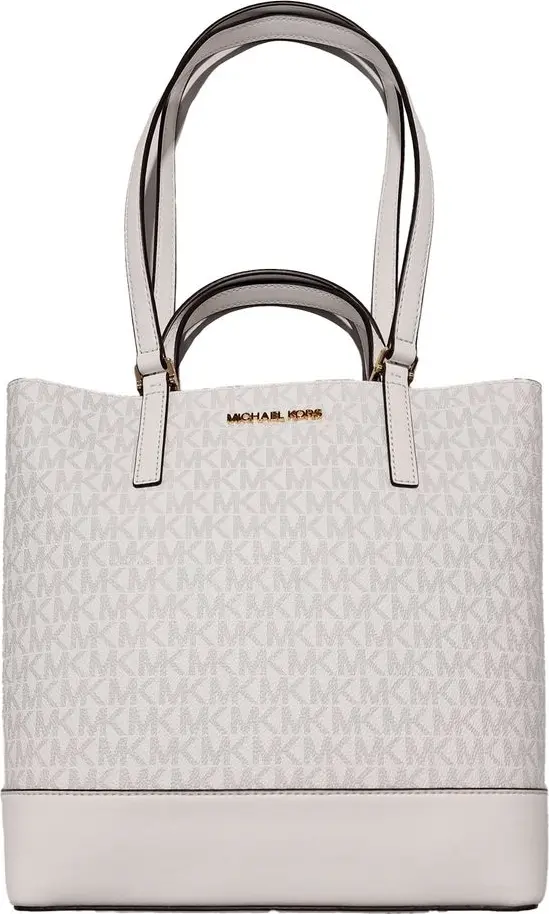 White Leather Tote Bag