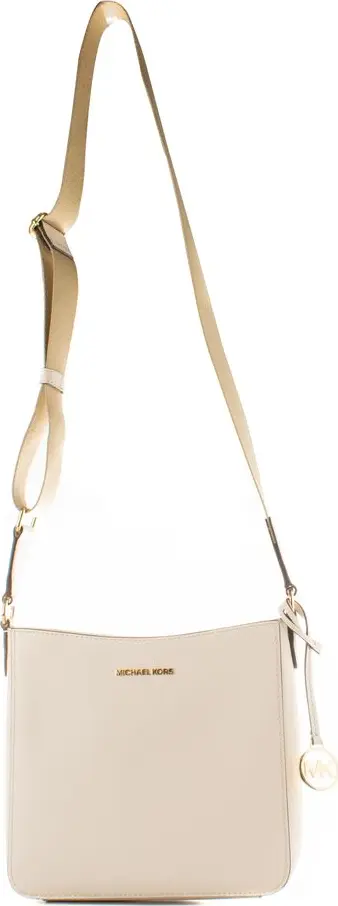 Beige Canvas Crossbody Bag