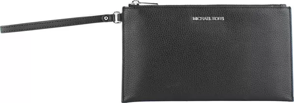 Black Leather Clutch Bag