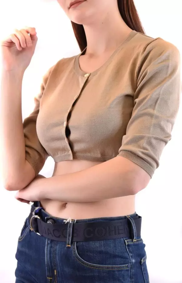Brown Cotton Cardigan