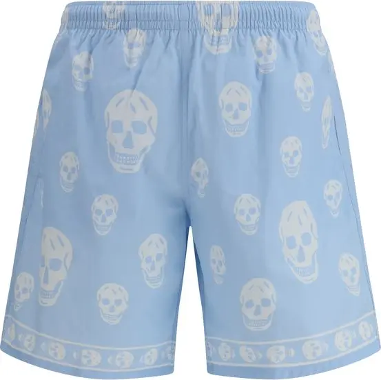 Blue Polyamide Shorts