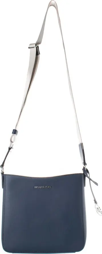 Blue Canvas Crossbody Bag