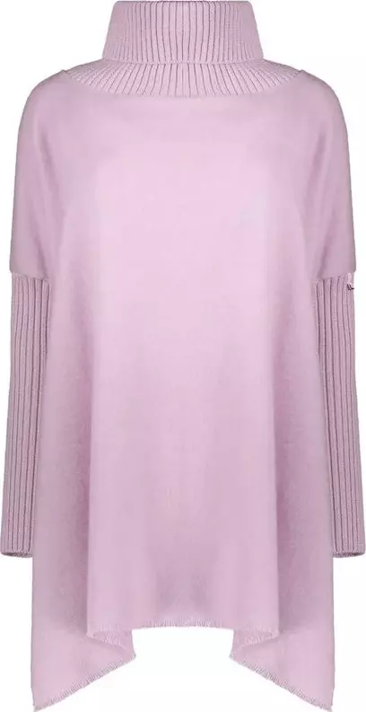Purple Virgin Wool Poncho