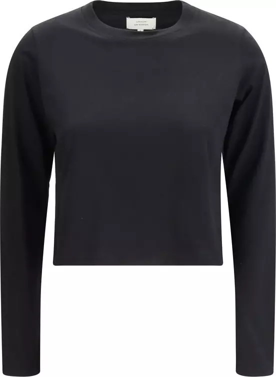 Black Cotton Long Sleeve T-Shirt