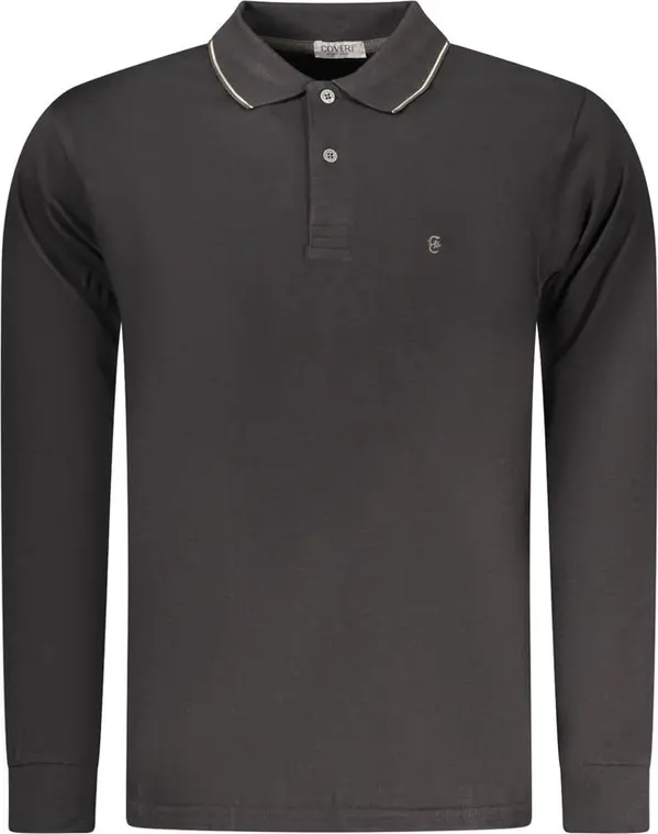 Black Cotton Mens Polo Shirt