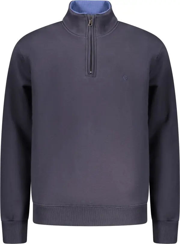 Blue Cotton Men Sweatshirt