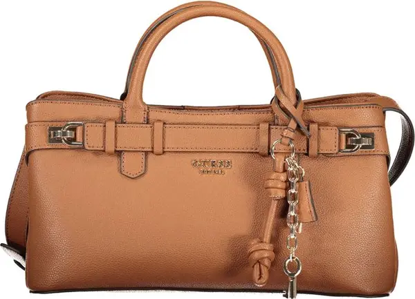 Marrone Polyurethane Women Handbag