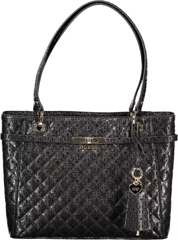 Black Polyurethane Women's Handbag
