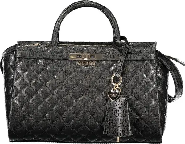 Black Polyurethane Women's Handbag