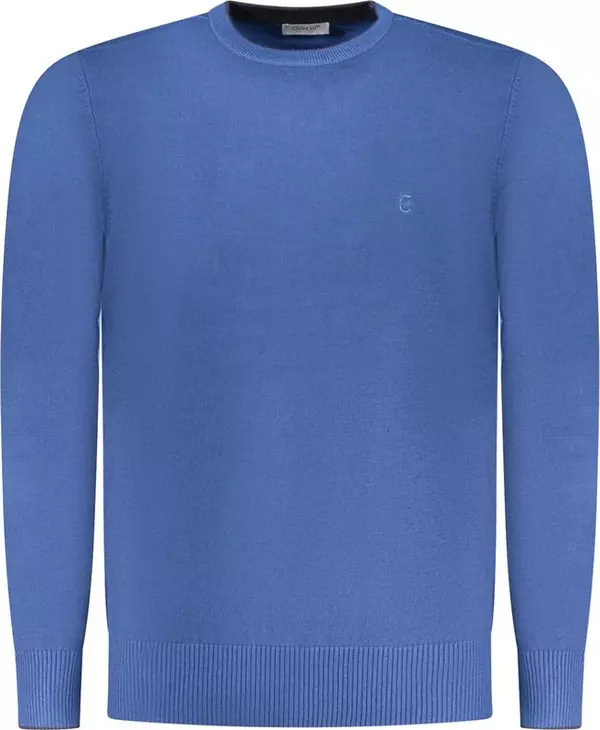 Blue Viscose Men's Sweater