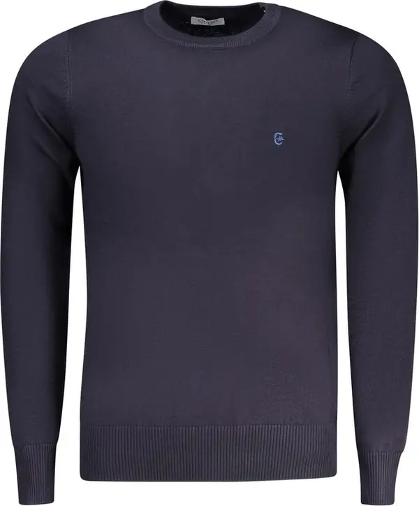 Blu Viscosa Uomo Maglia