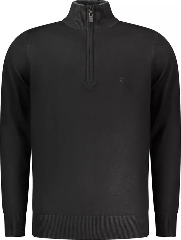 Black Viscose Men's Sweater