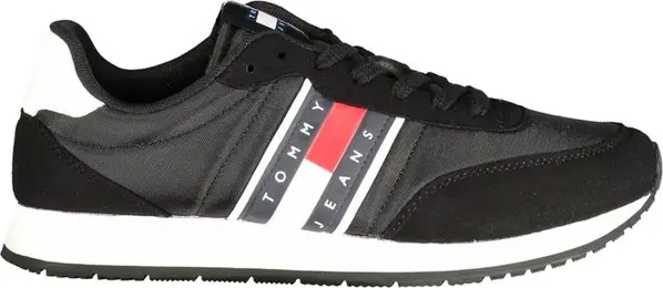 Black Polyurethane Men Sneaker