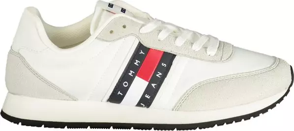 White Polyurethane Men Sneaker