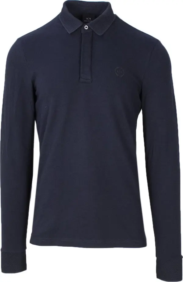 Blue Cotton Polo Shirt